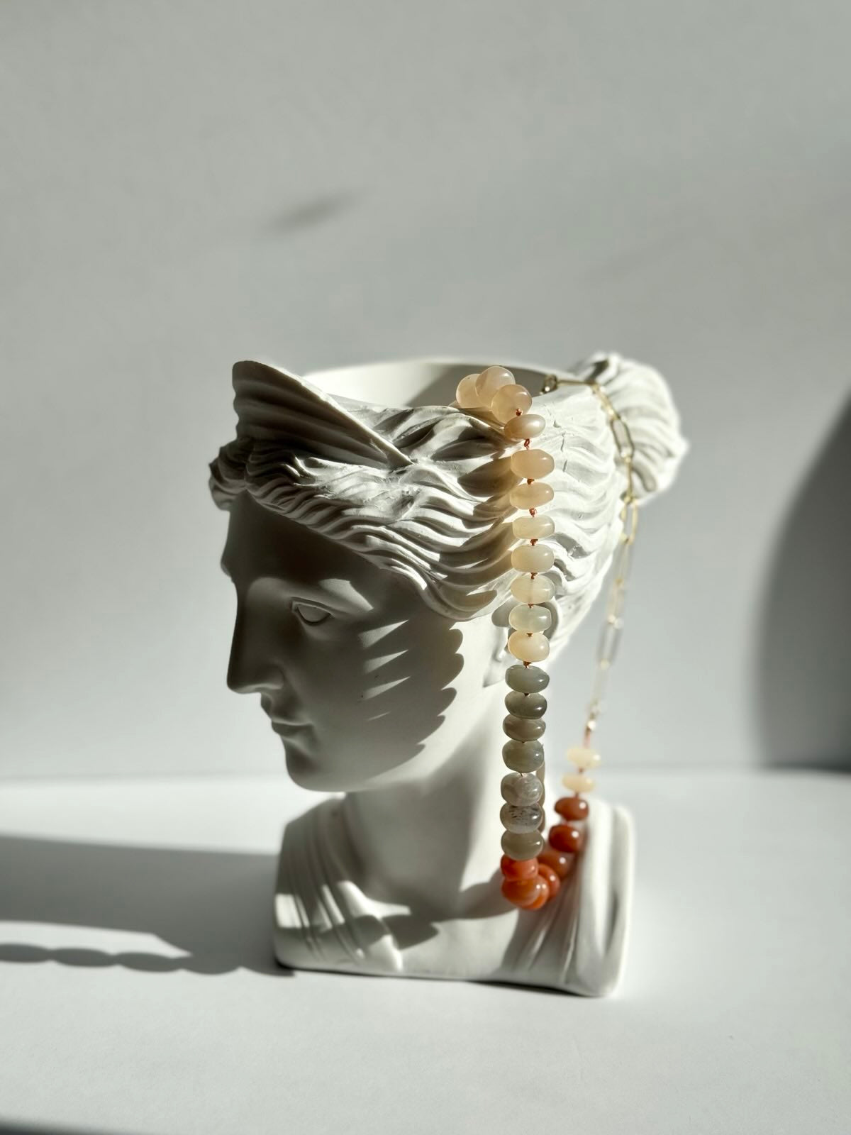 Moonstone Knotted Necklace