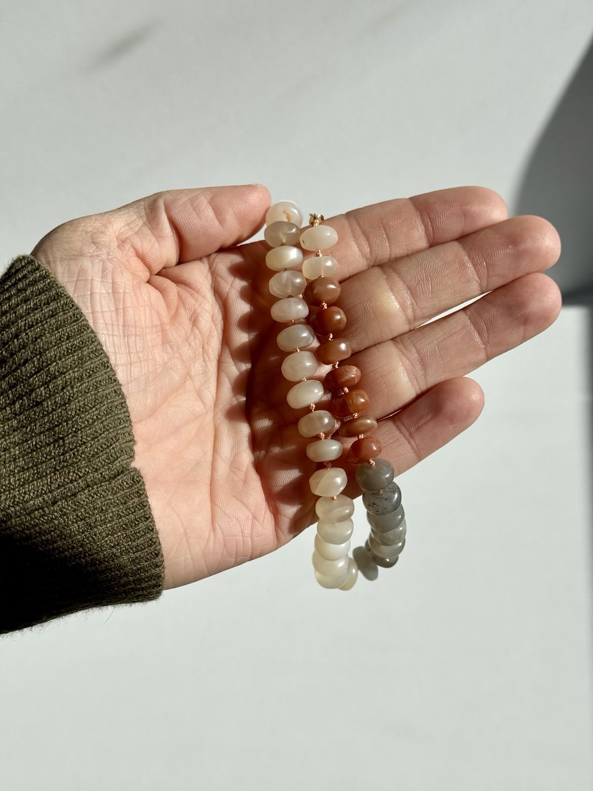 Moonstone Knotted Necklace