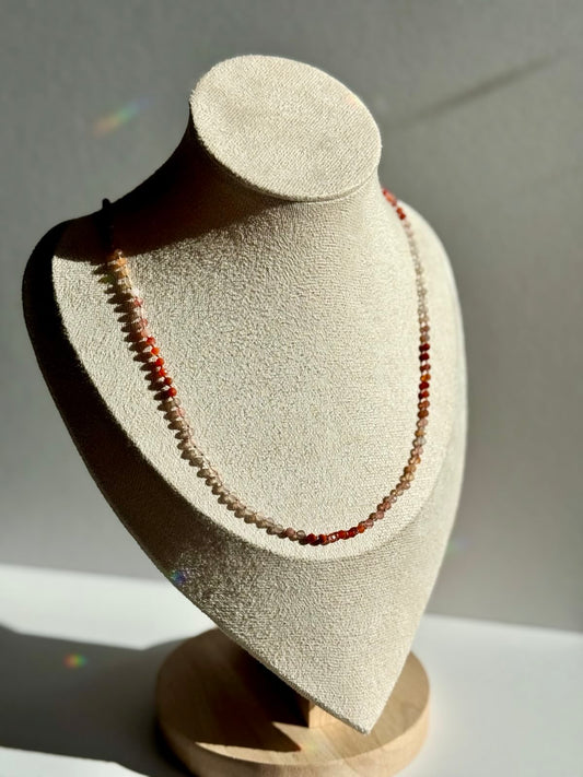 Carnelian & Quartz Necklace