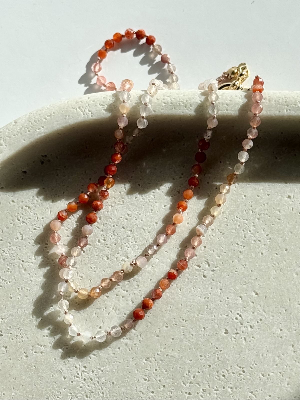 Carnelian & Quartz Necklace