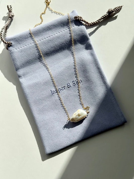 Dainty Biwa Pearl Gold-Filled Necklace