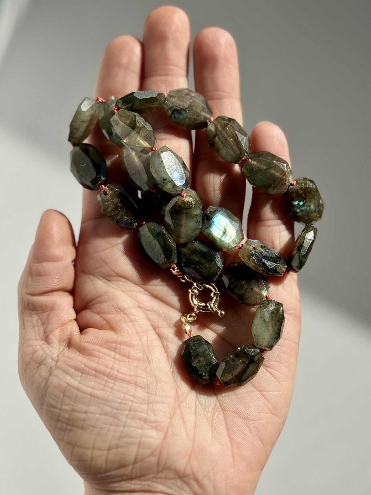 Labradorite Knotted Necklace | The Art Museum Collection