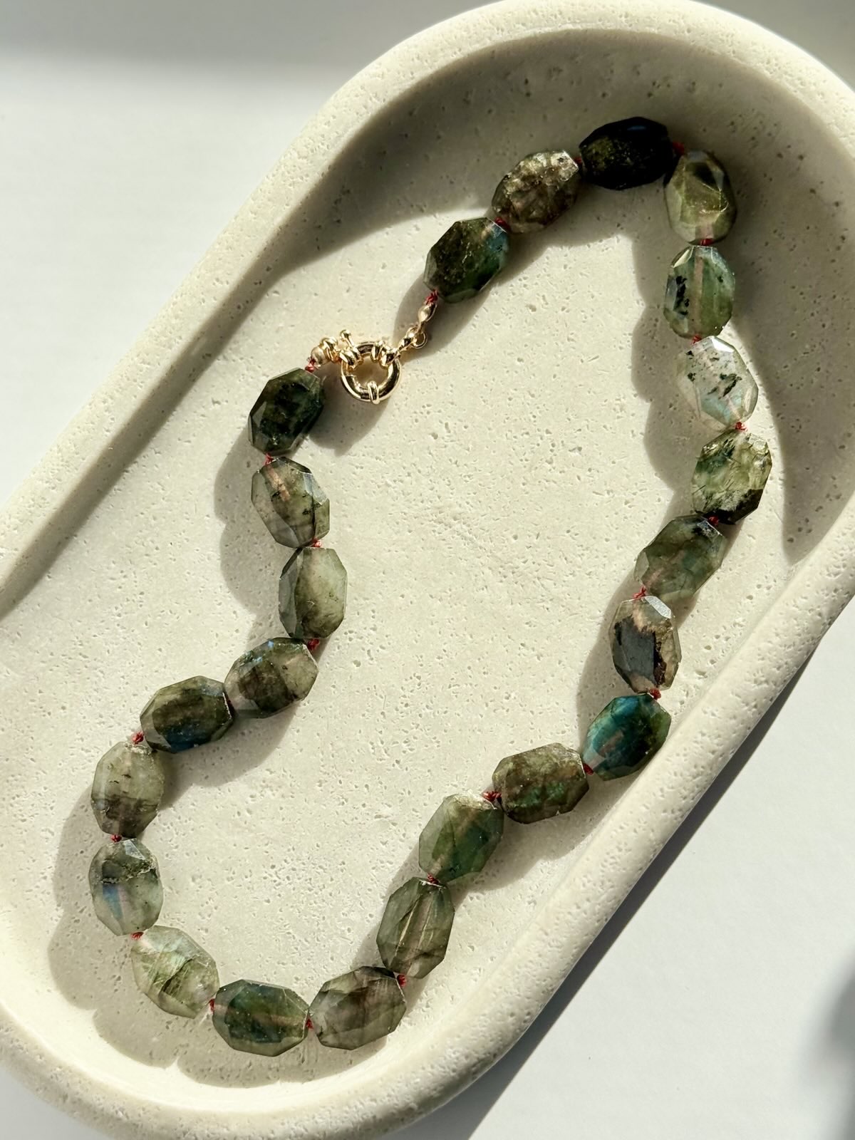 Labradorite Knotted Necklace | The Art Museum Collection