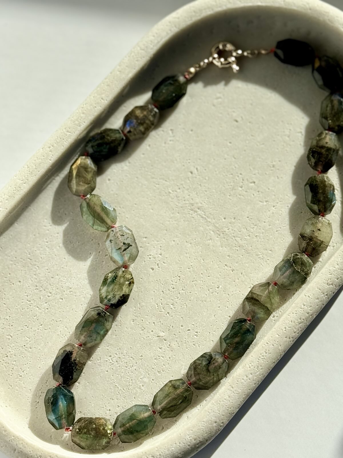 Labradorite Knotted Necklace | The Art Museum Collection