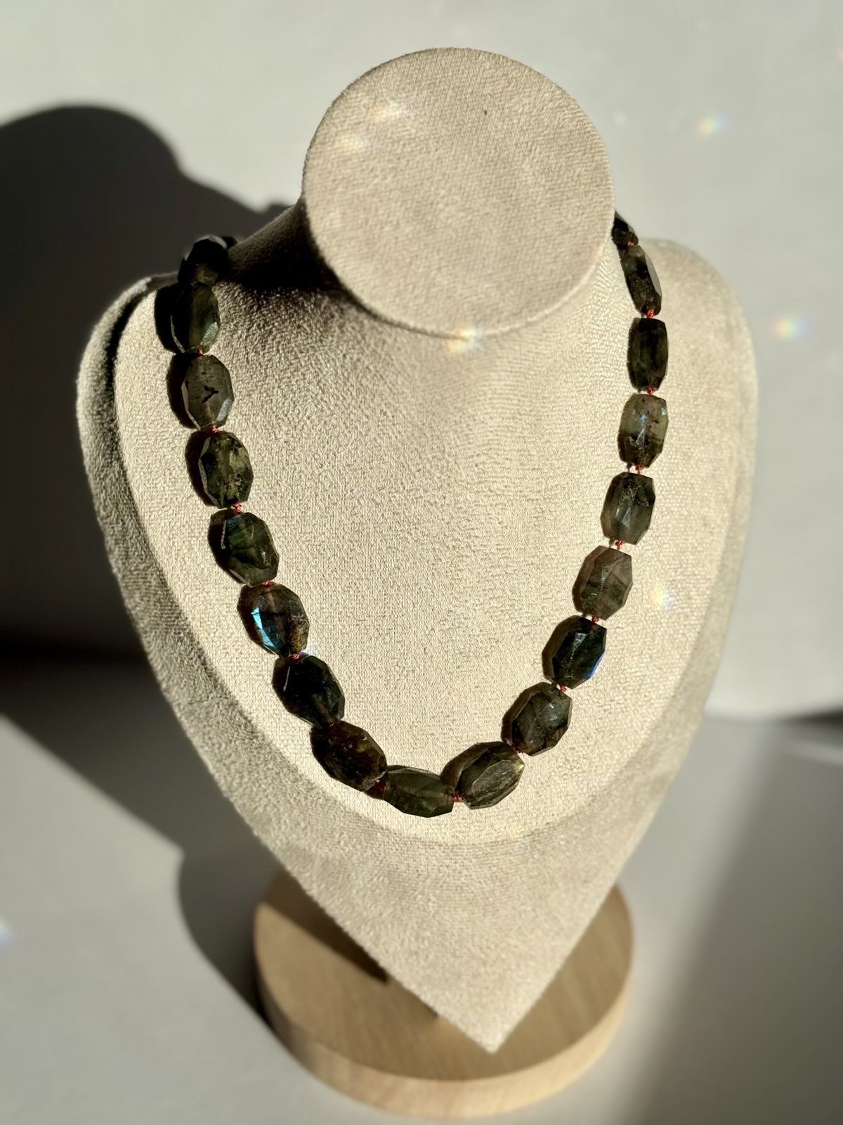 Labradorite Knotted Necklace | The Art Museum Collection