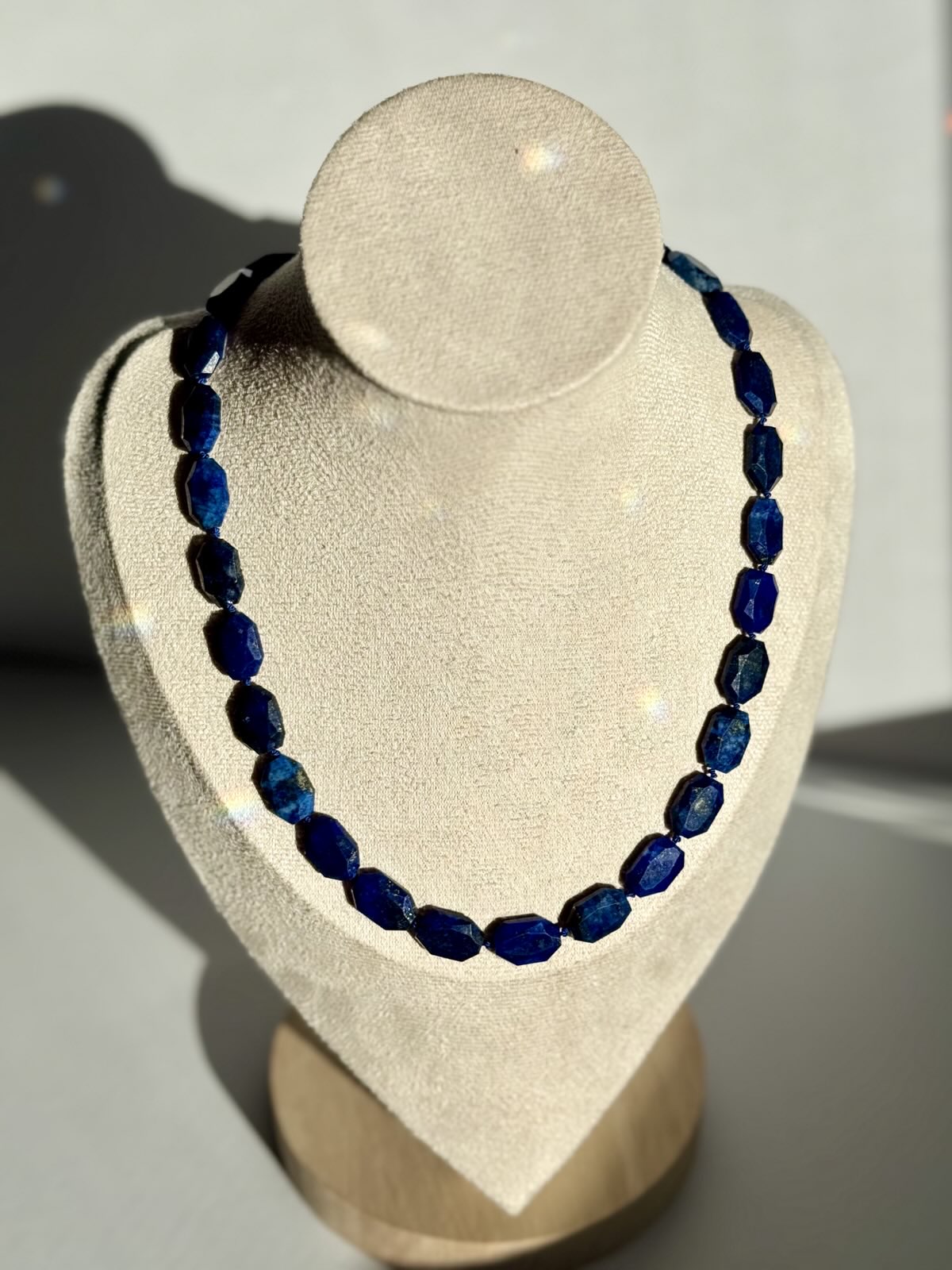 Lapis Lazuli Knotted Necklace & Earring Set | The Art Museum Collection