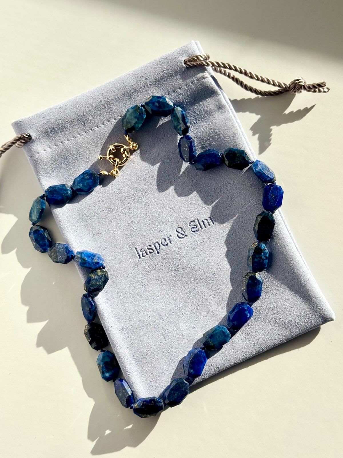 Lapis Lazuli Knotted Necklace & Earring Set | The Art Museum Collection