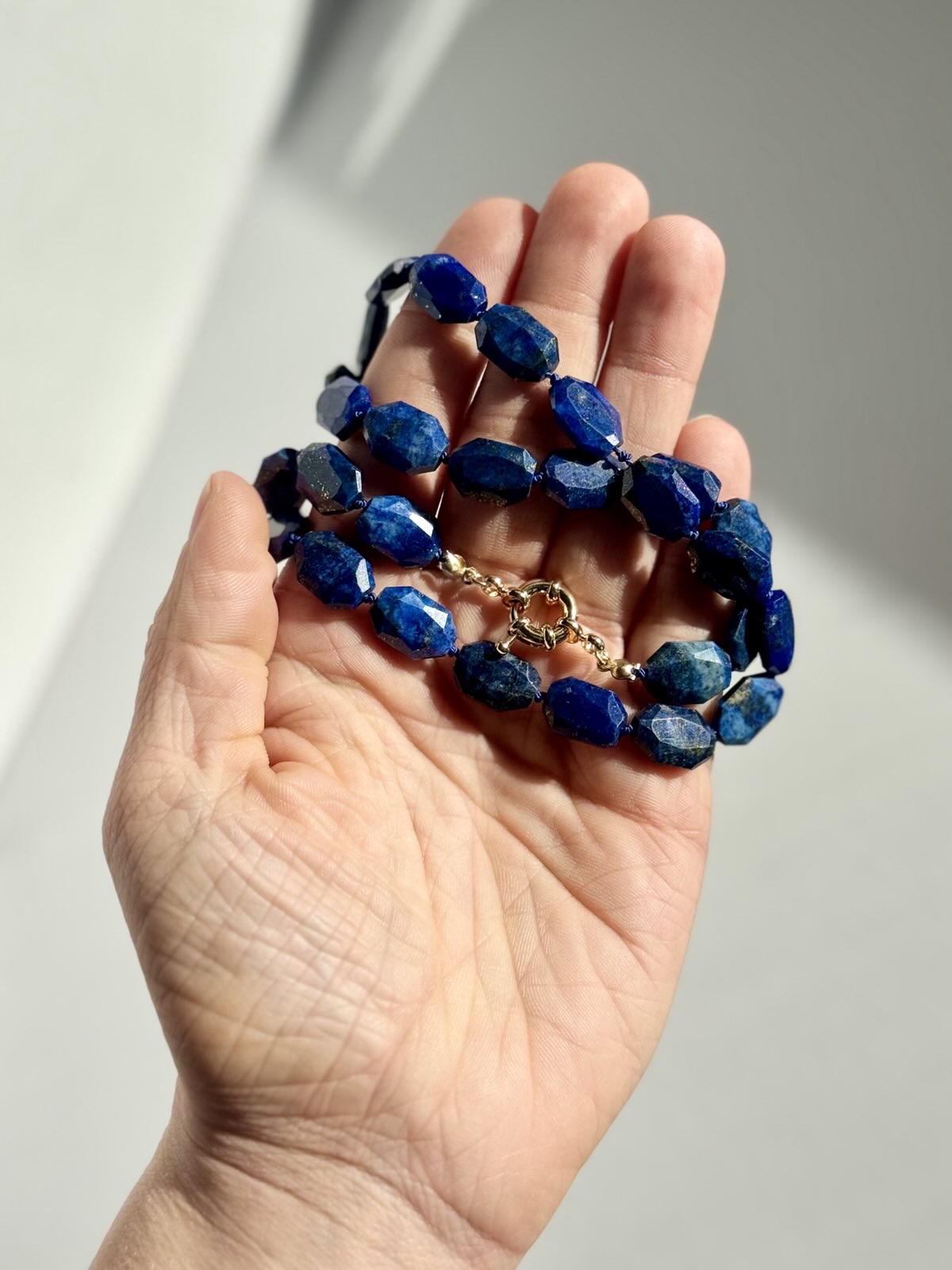 Lapis Lazuli Knotted Necklace & Earring Set | The Art Museum Collection