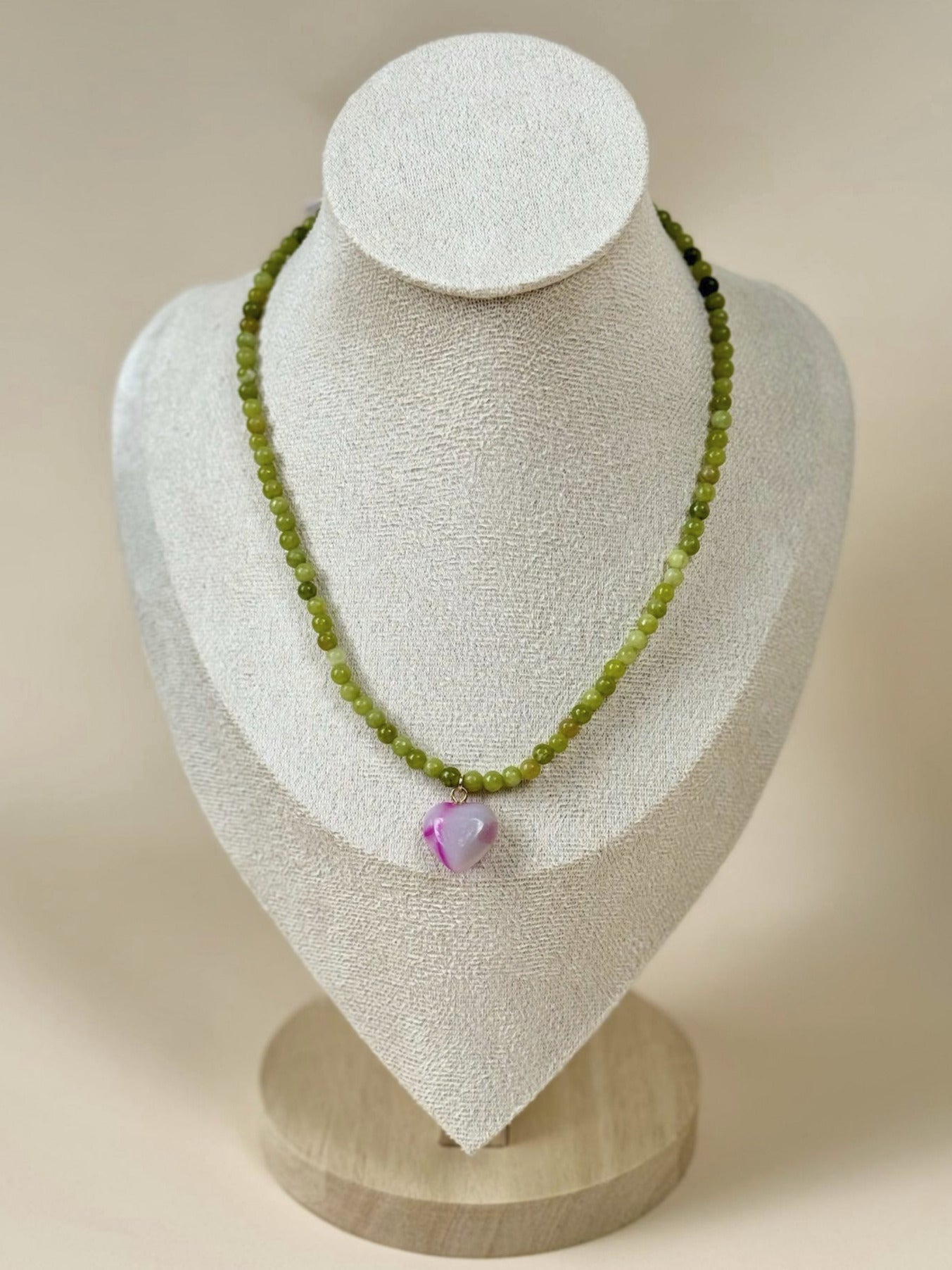 Gemstone Heart Pendant Charm Necklaces - Four Options
