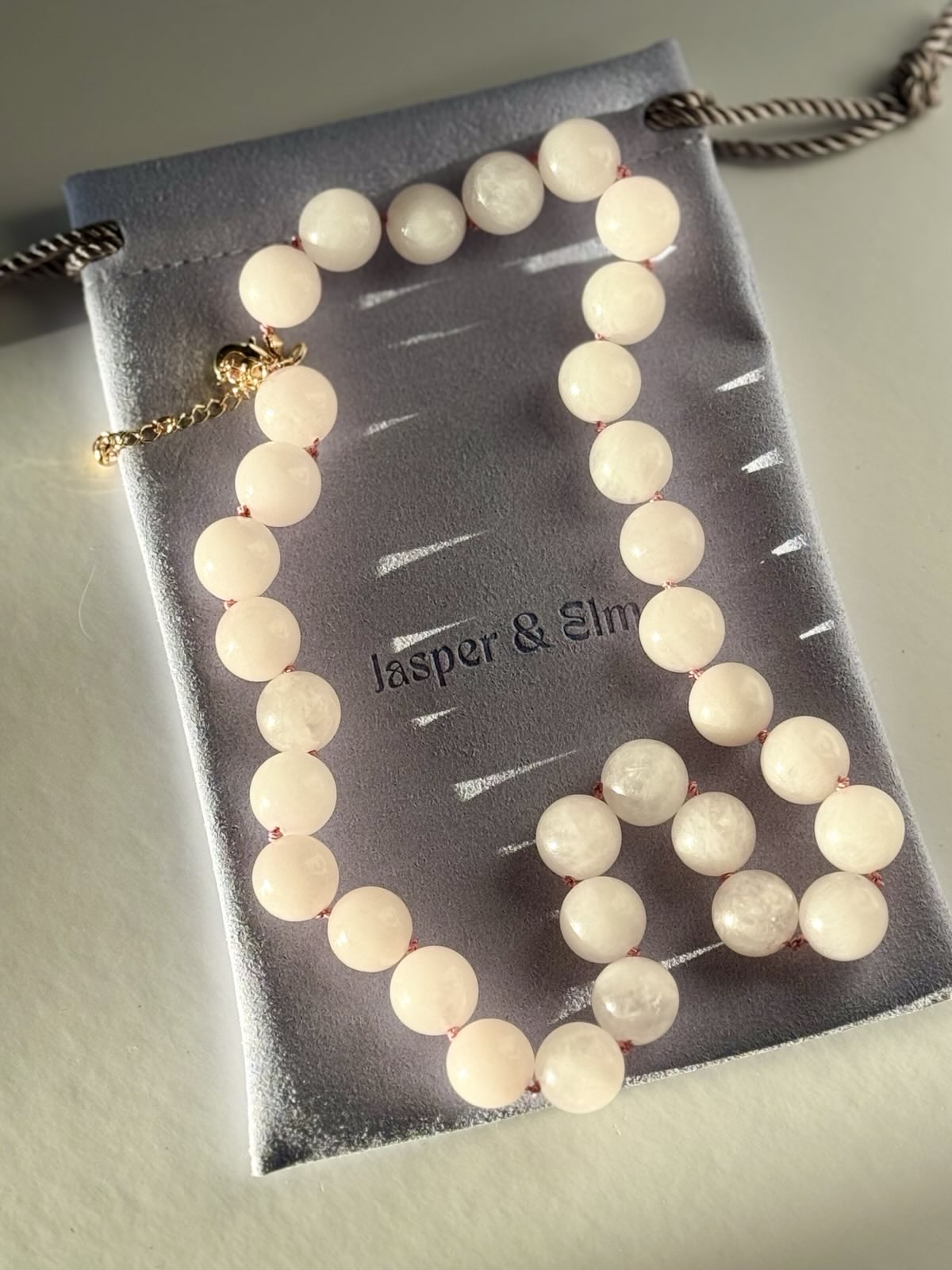 Forbidden Bubblegum | Rose Quartz Hand-Knotted Necklace