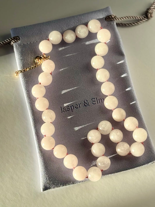 Forbidden Bubblegum | Rose Quartz Hand-Knotted Necklace