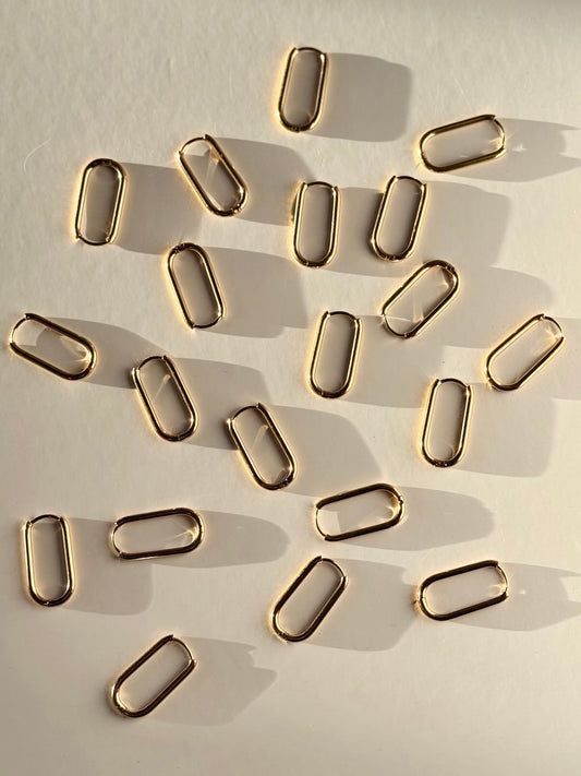 Dainty Oval Hoops