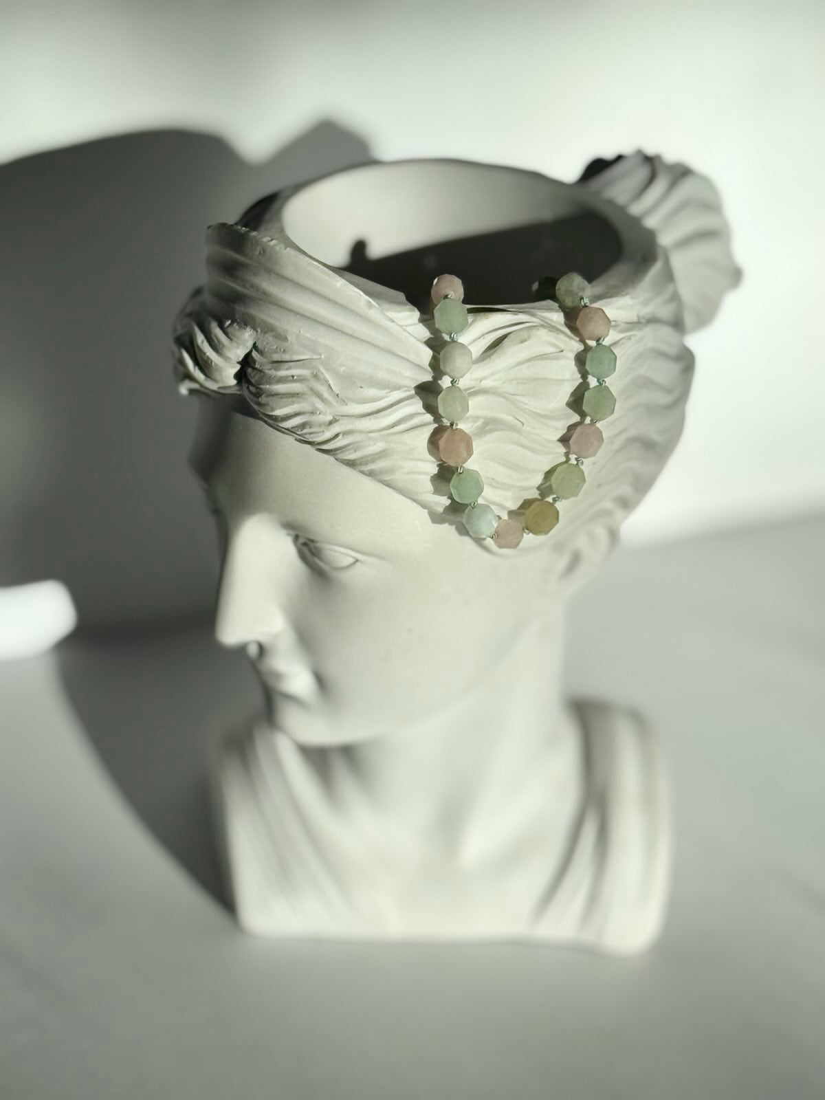 Morganite Gold-Filled Silk Knotted Necklace