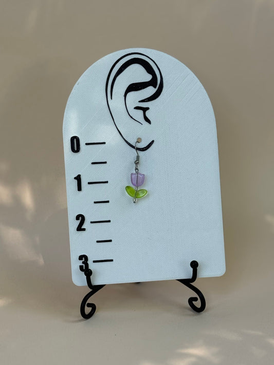 Glass Beaded Tulip Earrings