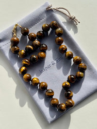 Forbidden Bubblegum | Tigers Eye Hand-Knotted Necklace