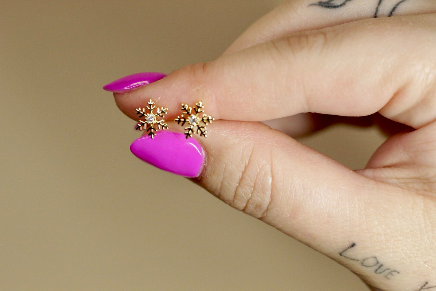 Snowflake Stud Earrings