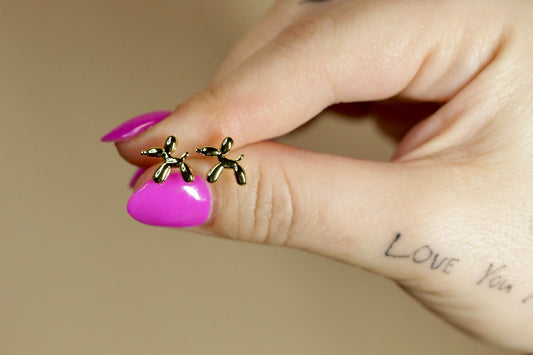 Balloon Dog Stud Earrings