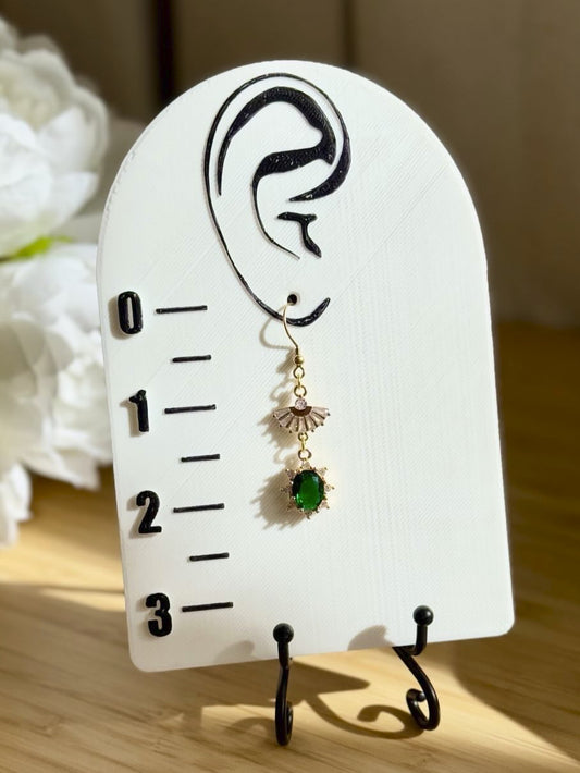 Emerald Glass "Gem" Earrings