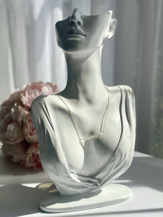 Herkimer "Diamond" Gold-Filled Bar Necklace