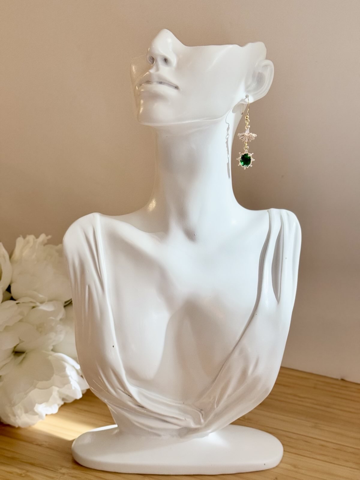 Emerald Glass "Gem" Earrings