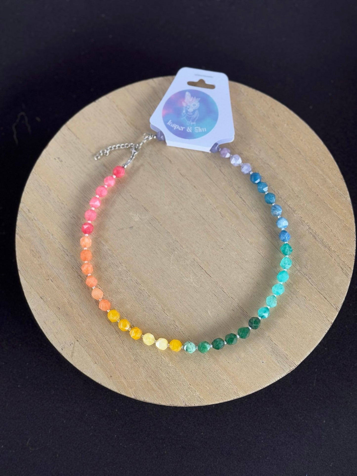 Dyed Quartz Chakra Gold-Filled Necklace