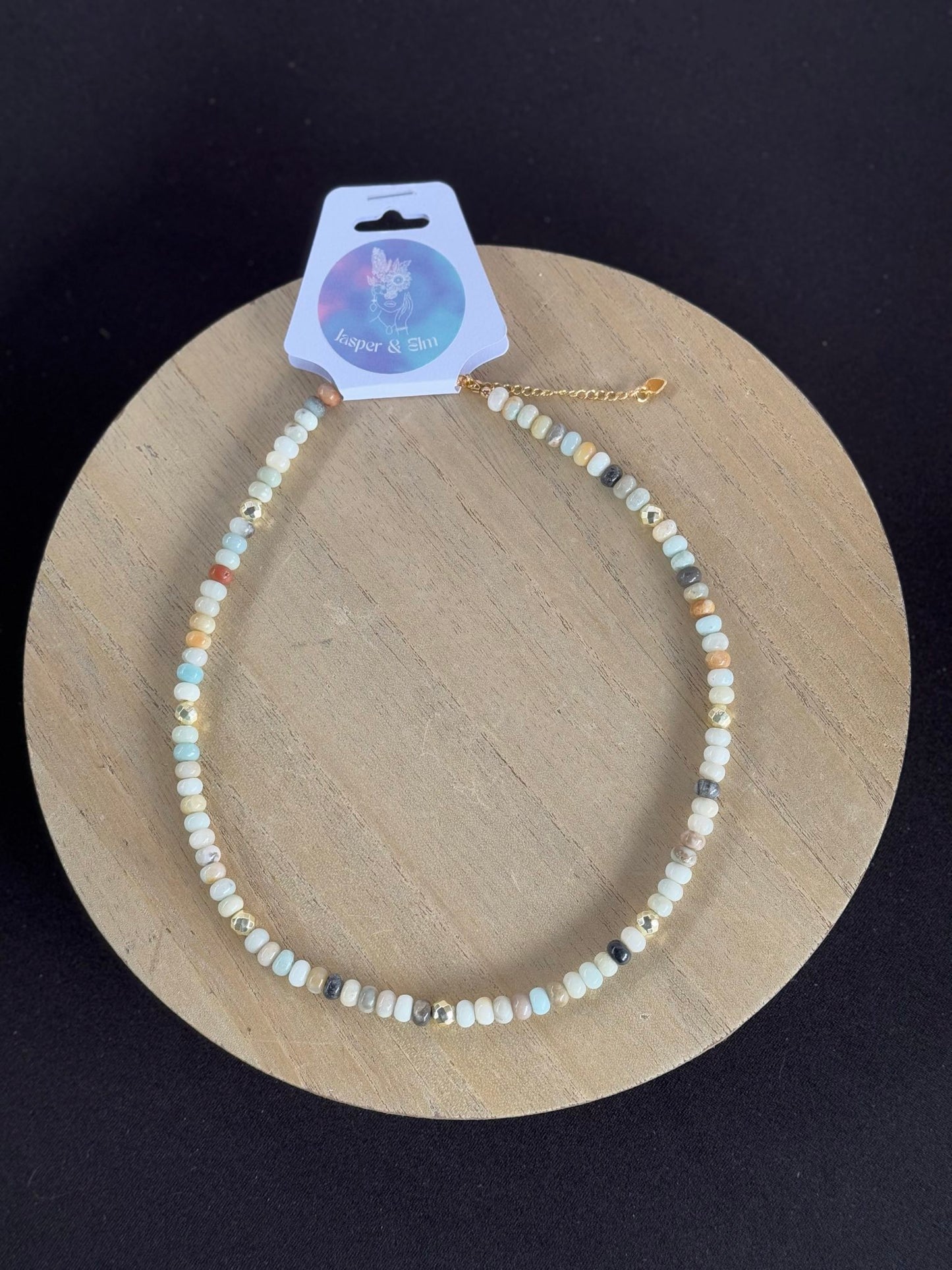 Amazonite & Hematite Gold-Filled Necklace