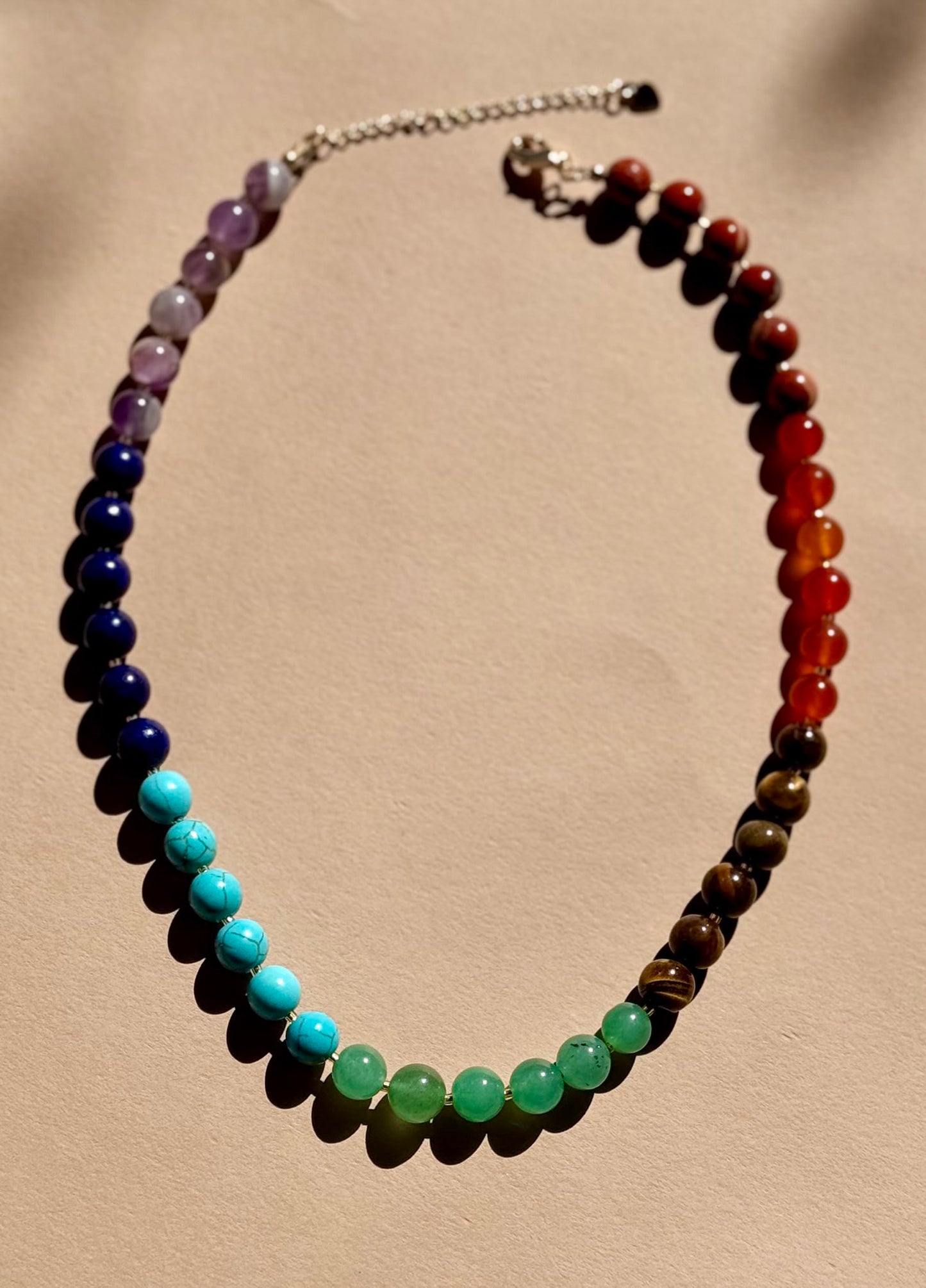 Forbidden Candy | Round Beaded Chakra Gemstone Gold-Filled Necklace