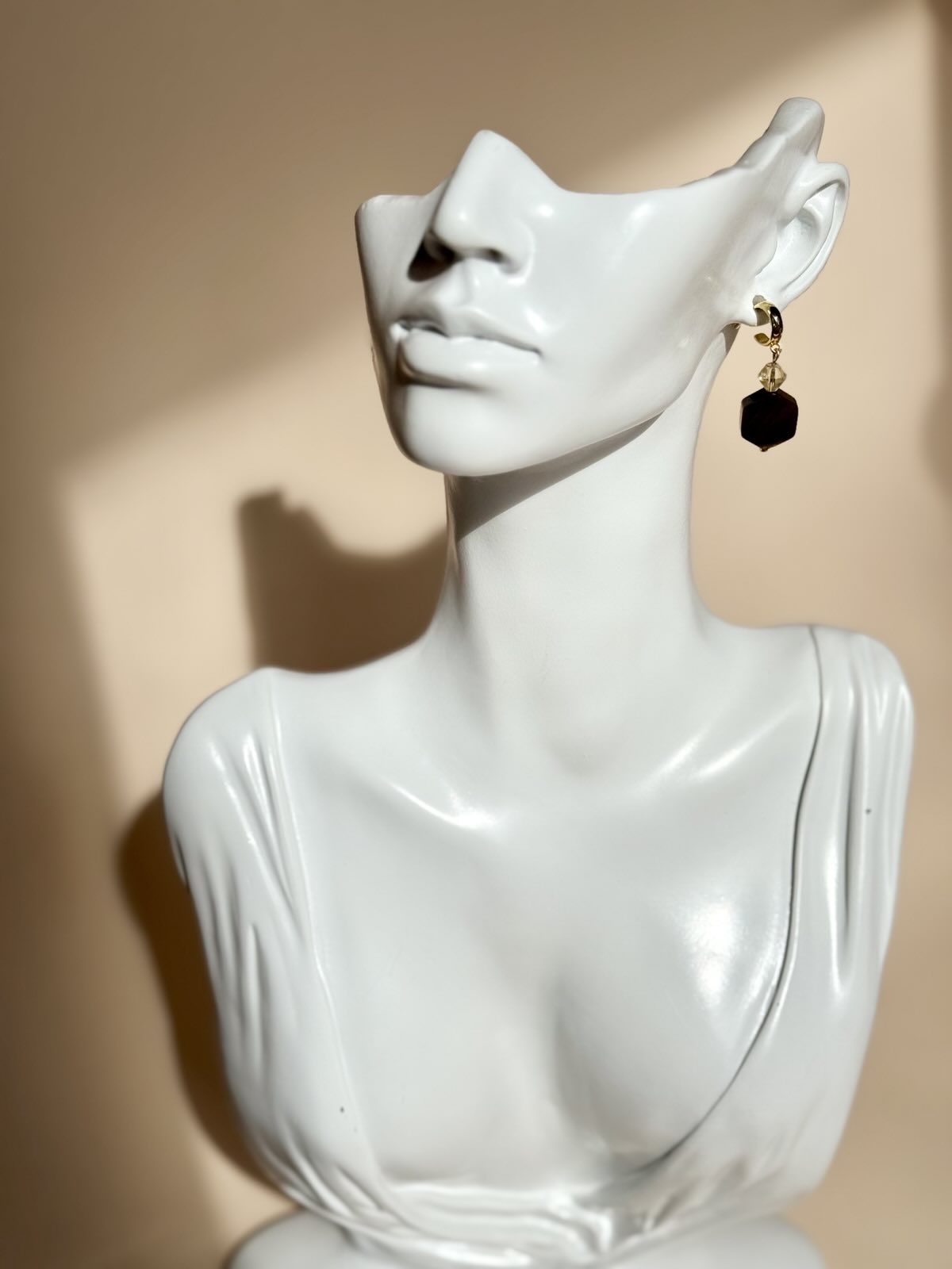 Tigers Eye & Yellow Citrine Earrings