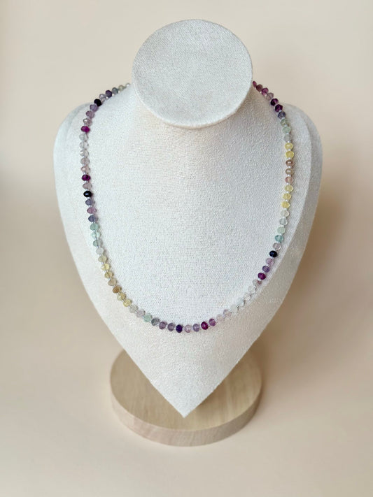 Rainbow Fluorite Gold-Filled Necklace